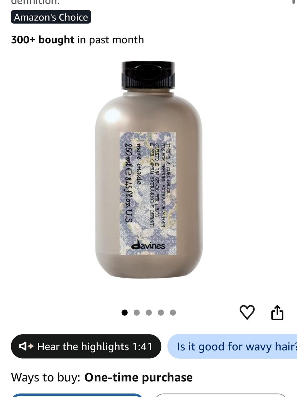 Davines Hair Curl Gel Oil